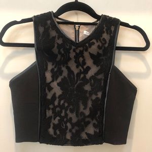 Endless Rose Black Lace Crop Top